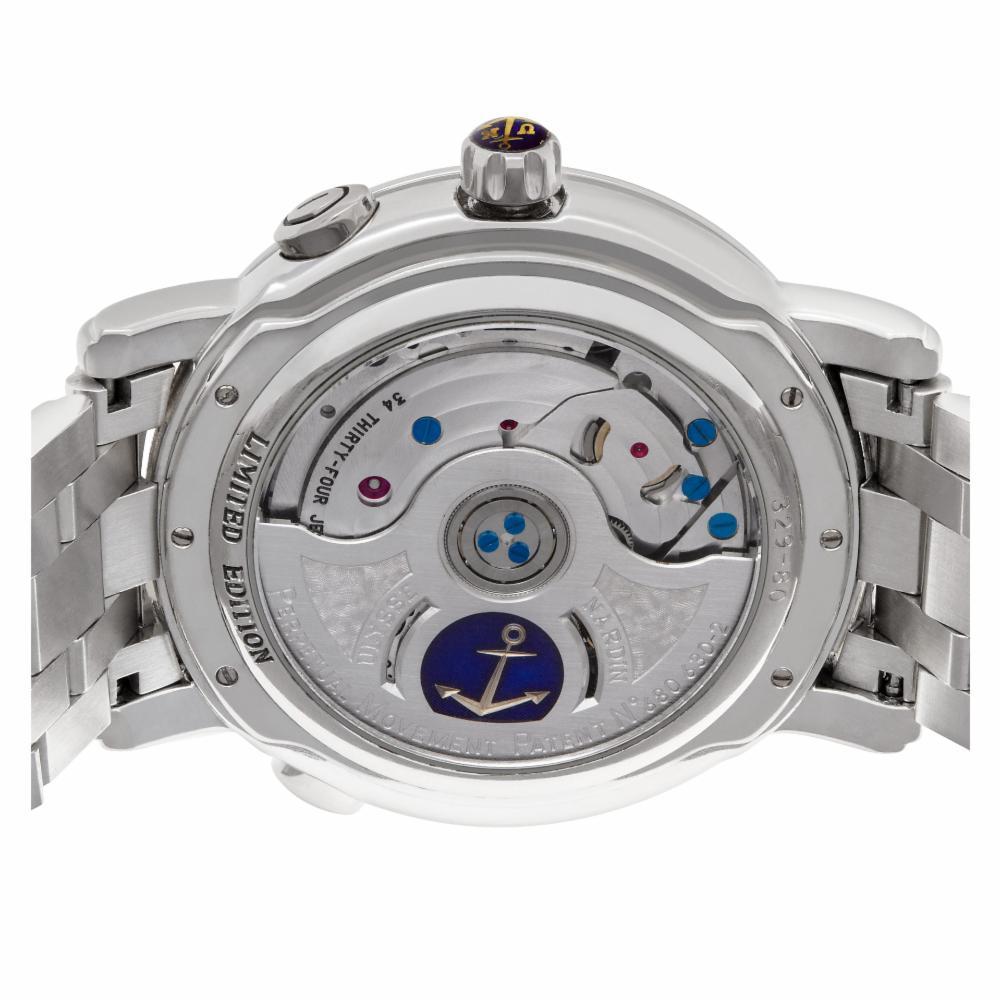 Ulysse Nardin Perpetual Calendar 329-80, Silver Dial, Certified In Excellent Condition In Miami, FL