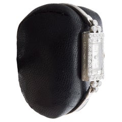 Orologio da donna Ulysse Nardin in platino e diamanti Art Deco, circa anni '40