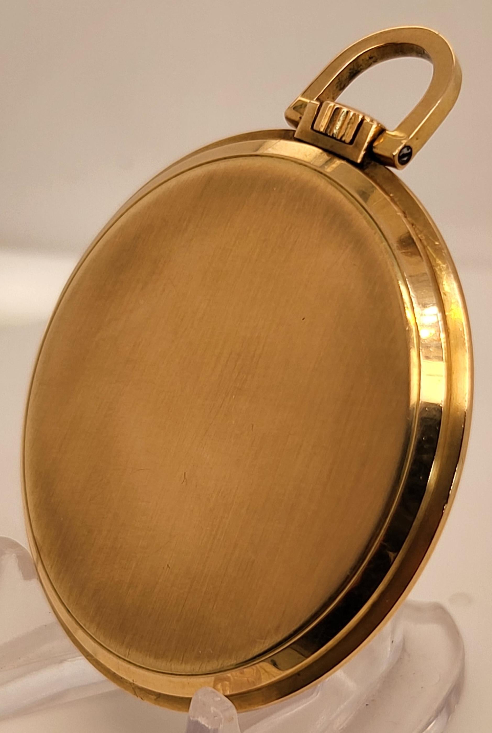 Ulysse Nardin Pocket Watch 18k Gold For Sale 6