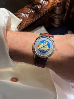 Ulysse Nardin San Marco Amerigo Vespucci Cloisonné Enamel Platinum Watch