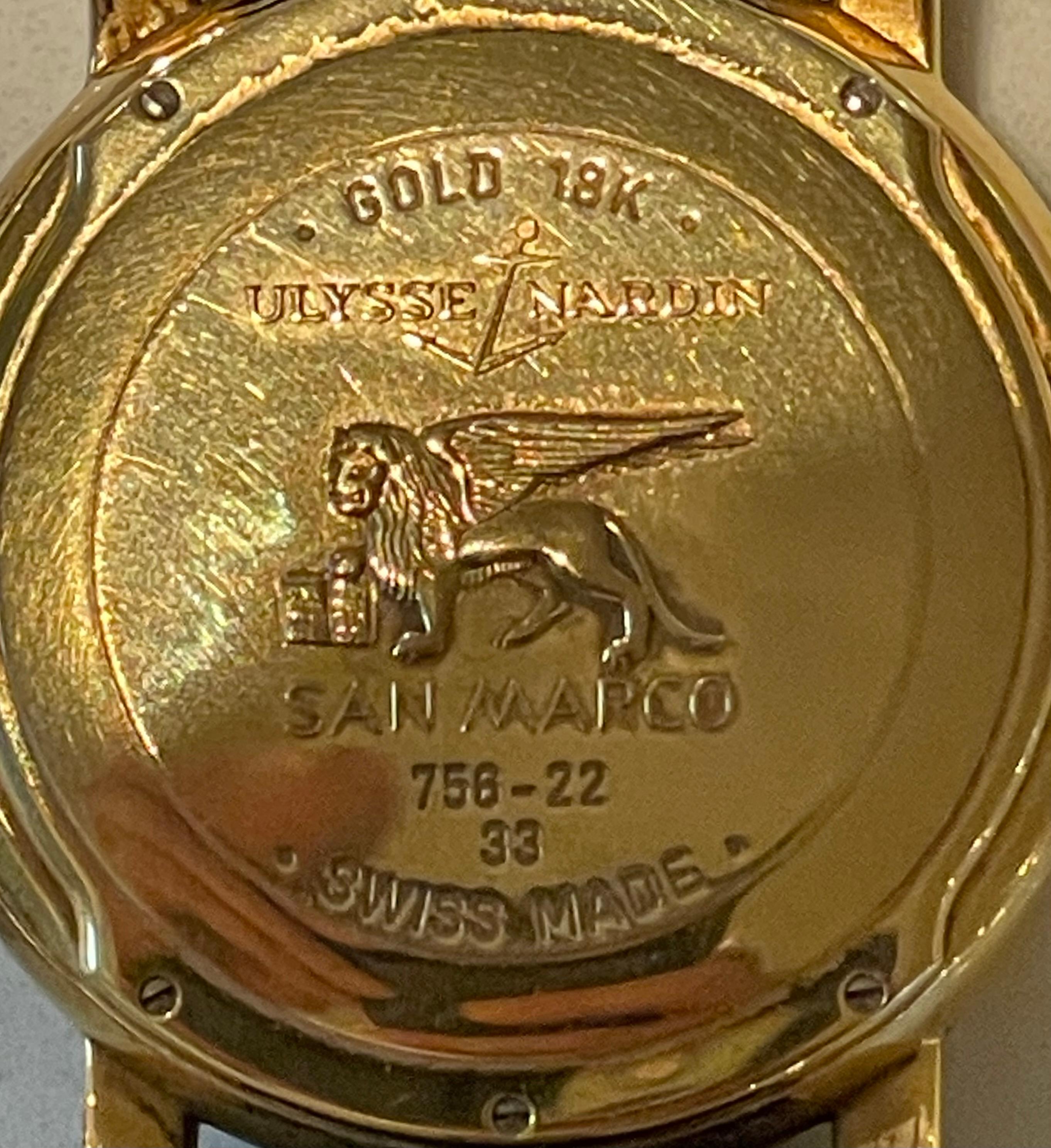 ULYSSE NARDIN San Marco Hour Striker 18K Gold For Sale 4