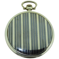 Ulysse Nardin Silver and Niello Art Deco Pocket Watch with Original Dial