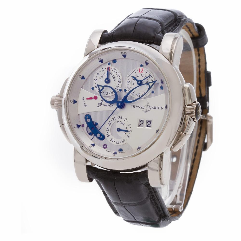 Contemporary Ulysse Nardin Sonata 670-88, Silver Dial, Certified and Warranty