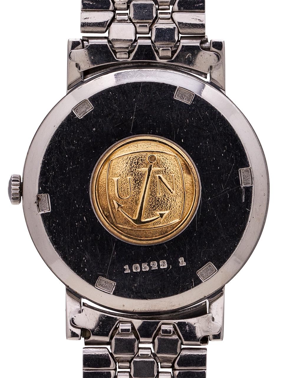 Ulysse Nardin Stainless Steel Automatic wristwatch Ref 10528/1, circa 1960s 3