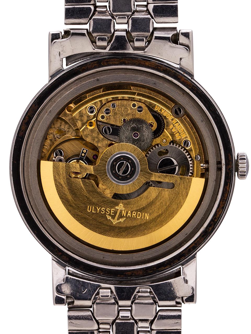 Ulysse Nardin Stainless Steel Automatic wristwatch Ref 10528/1, circa 1960s 4