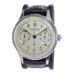 Ulysse Nardin Stainless Steel Drs. Pulsation Full Size Chronograph from 1940s