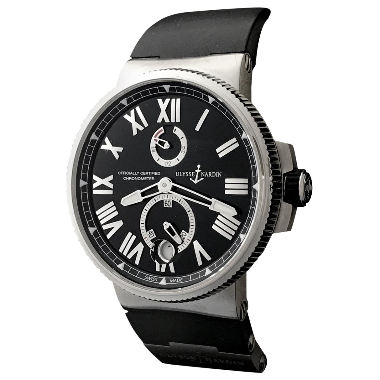 Ulysse Nardin Stainless Steel Marine Chronometer Power Reserve Wristwatch