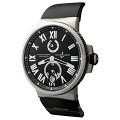 Ulysse Nardin Stainless Steel Marine Chronometer Power Reserve Wristwatch