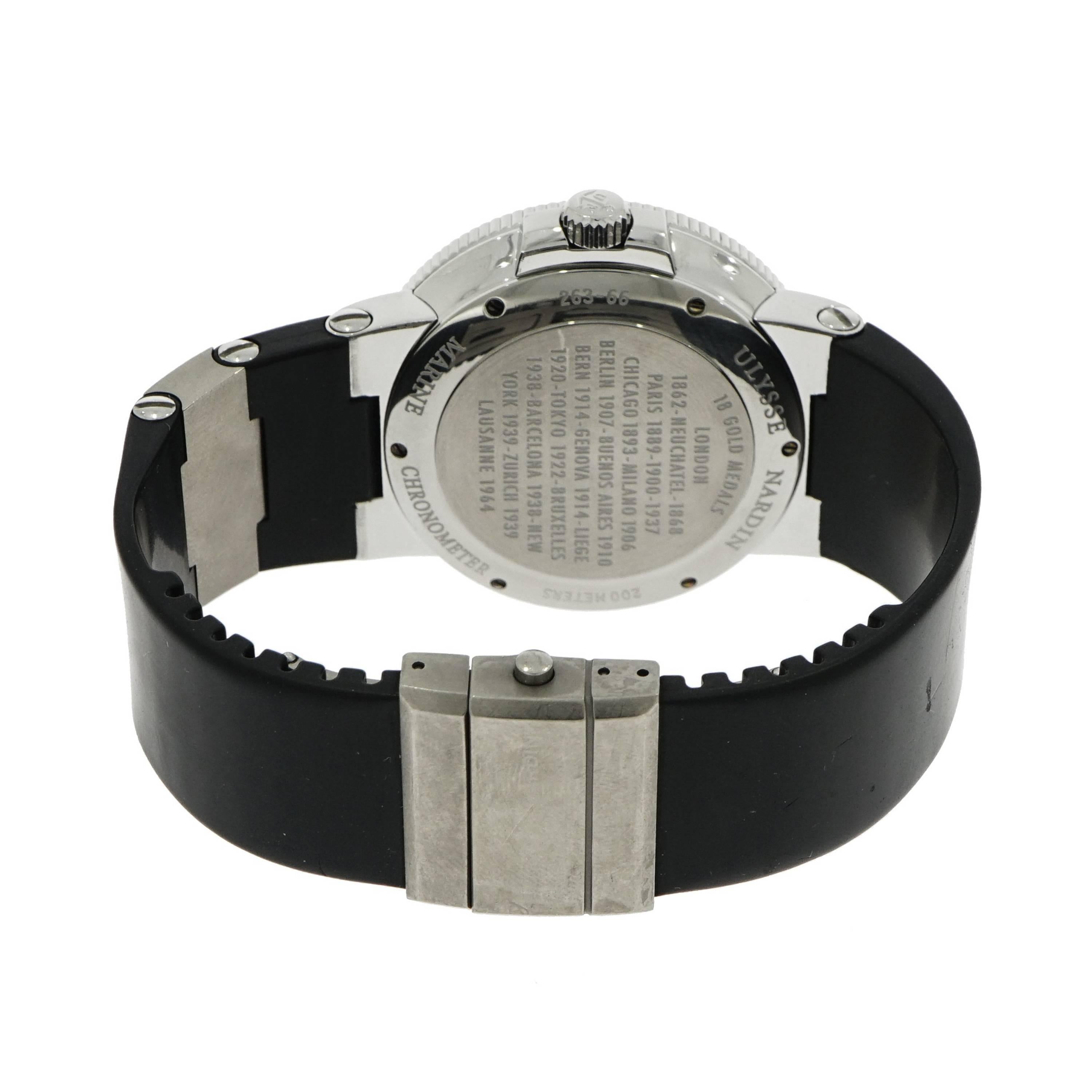 Modern Ulysse Nardin Stainless Steel Marine Chronometer self-winding Wristwatch