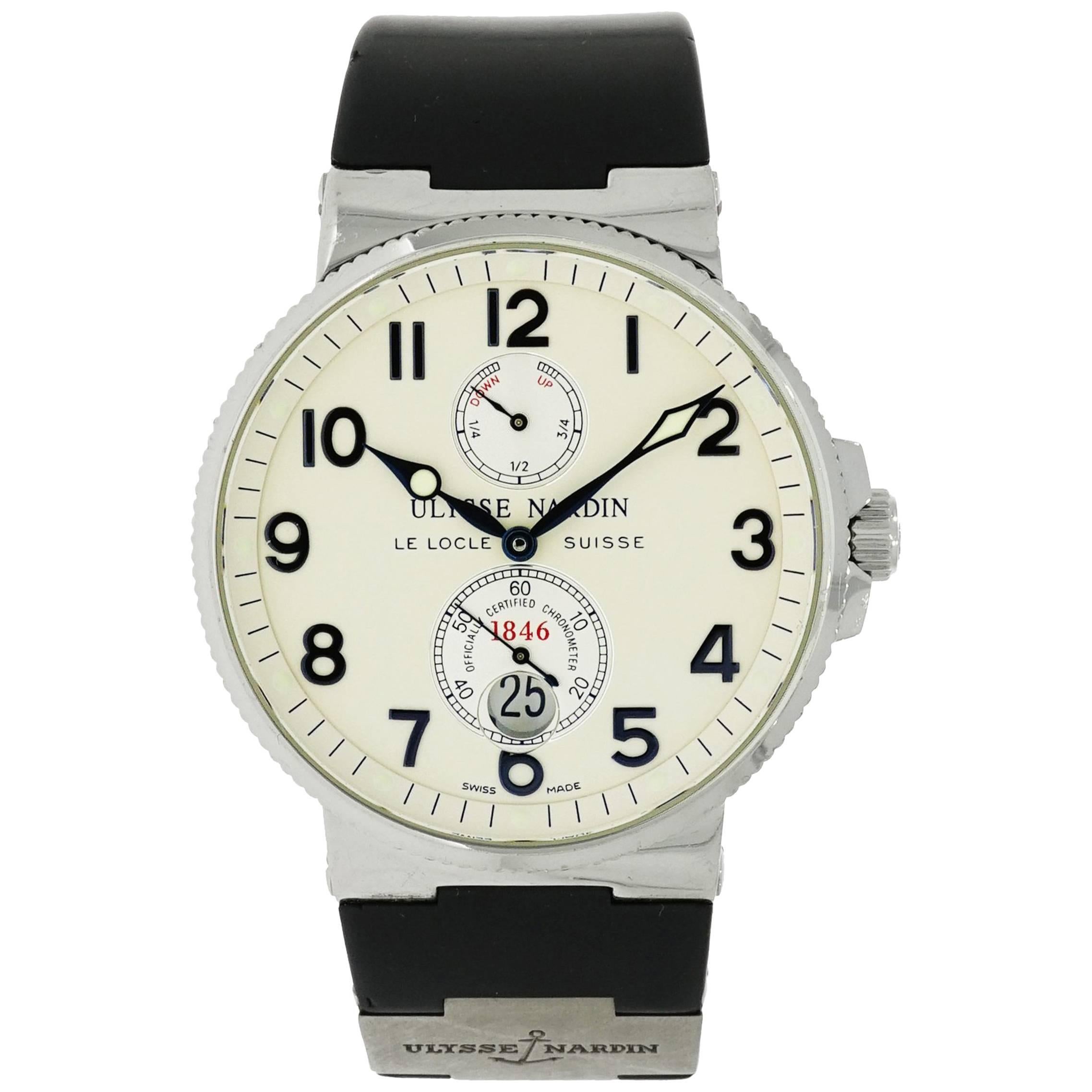 Ulysse Nardin Stainless Steel Marine Chronometer self-winding Wristwatch