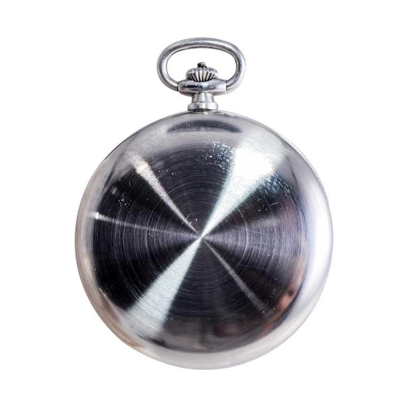 Ulysse Nardin Montre chronographe en acier avec cadran original en émail cuite au four sans défaut en vente 6
