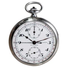 Cronografo Ulysse Nardin in acciaio con quadrante originale e impeccabile in smalto cotto a forno