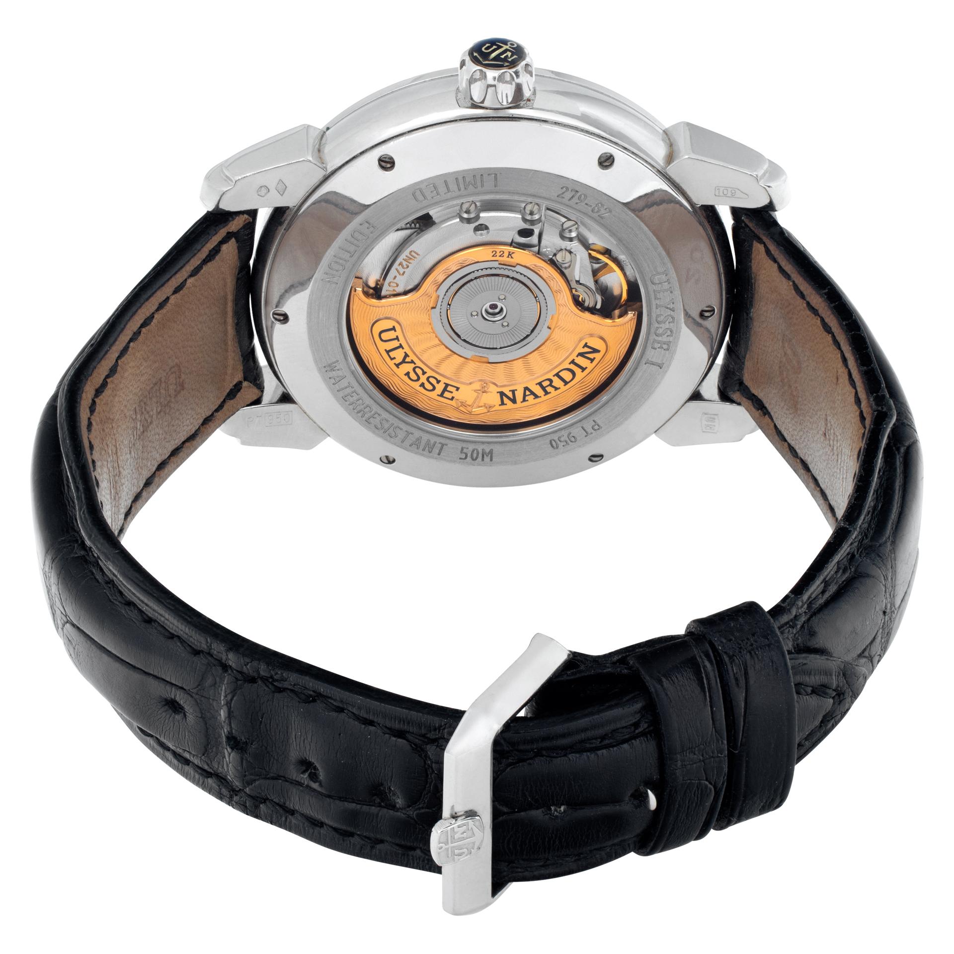 Men's Ulysse Nardin Ulysse I platinum Automatic Wristwatch Ref 279-82 For Sale