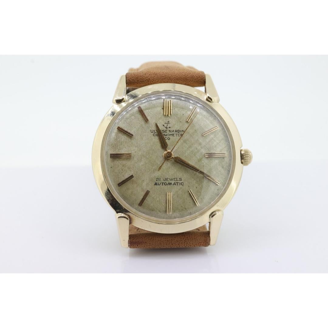 Orologio Ulysse Nardin. Oro giallo 14k Cronometro Manuale Svizzero Automatico Rotondo in vendita 3