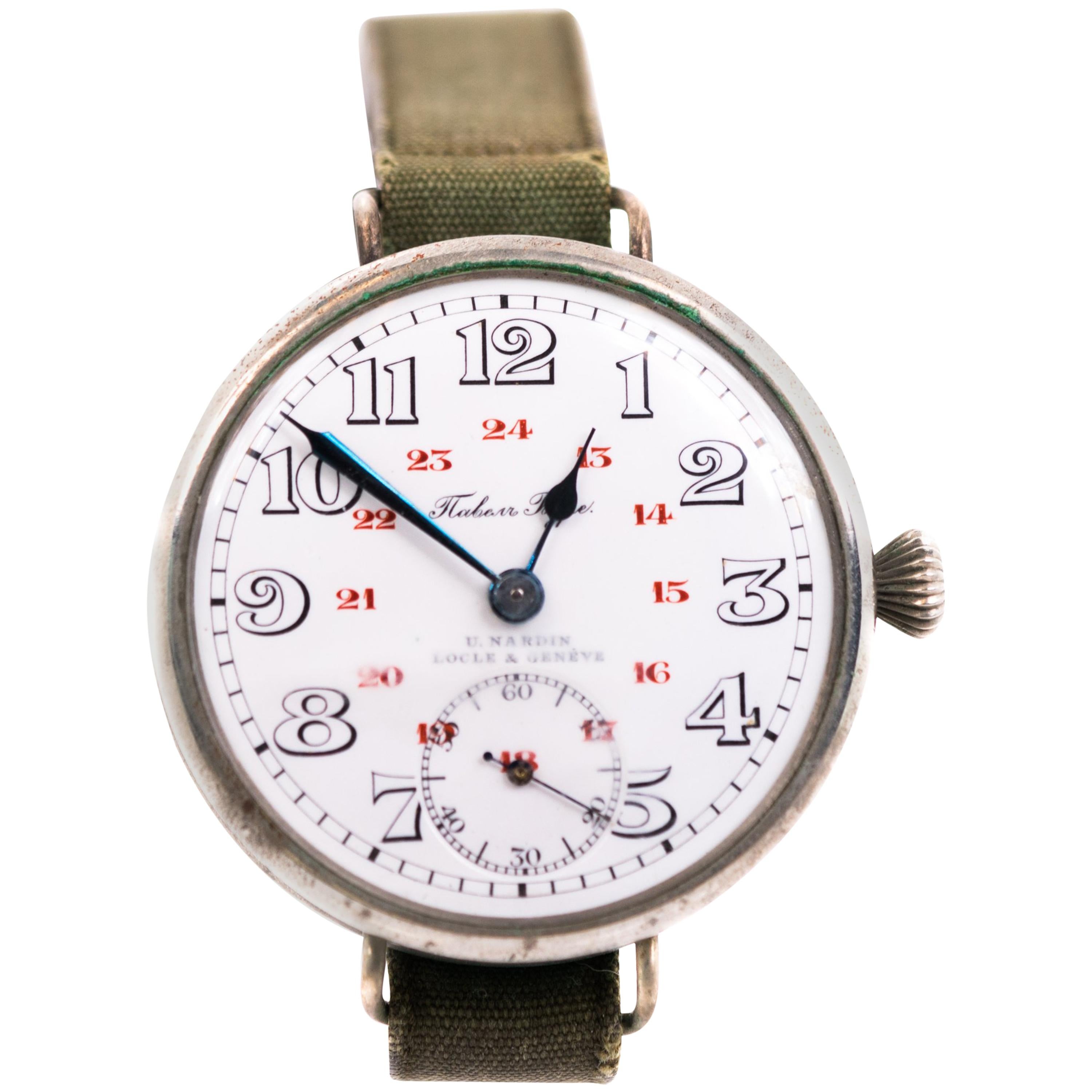 Ulysse Nardin World War I Military Wristwatch, 1910s 