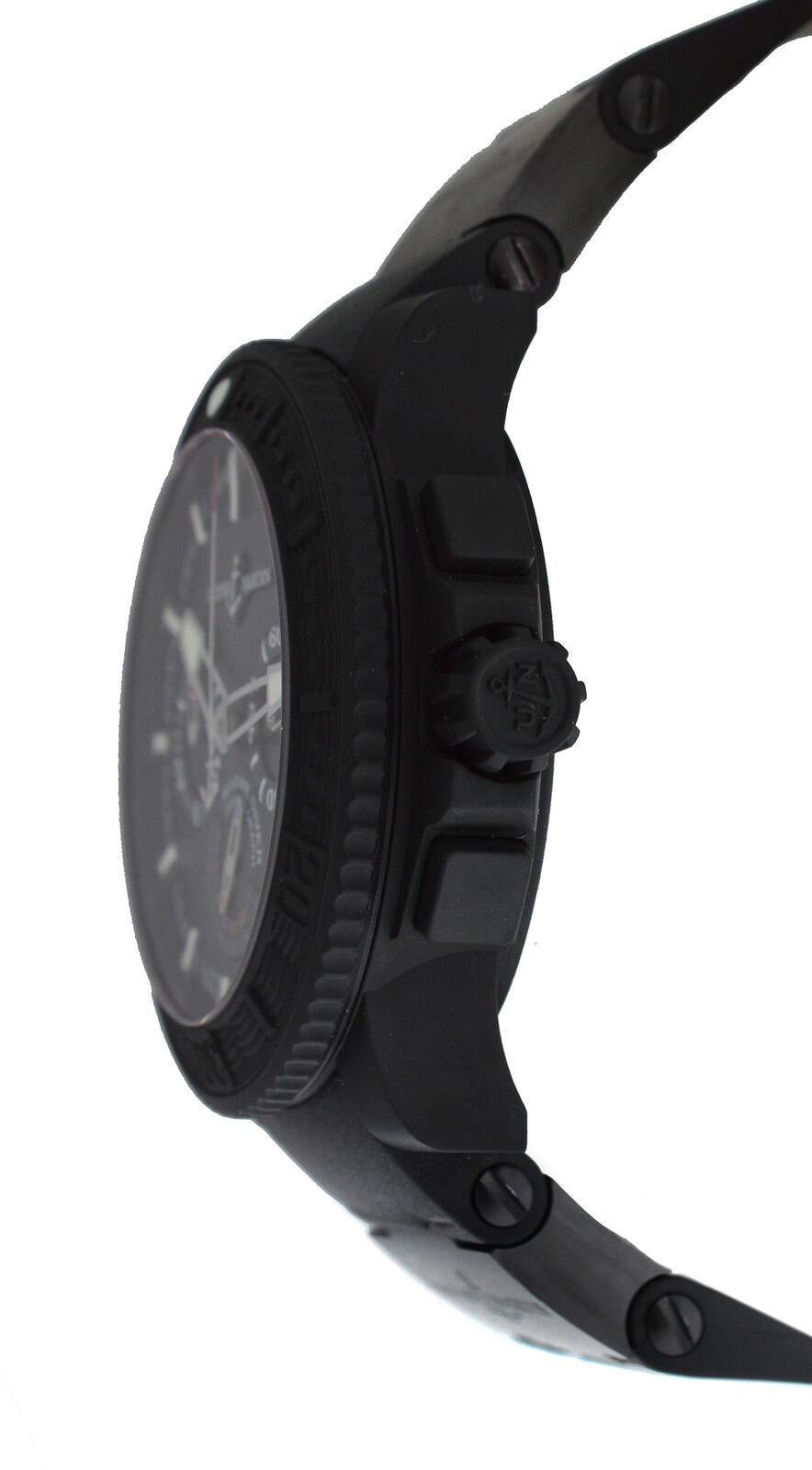 Brand	Ulysse Nardin
Model	Maxi Marine Diver Black Sea 353-92/3C
Gender	Men's
Condition	New store display
Movement	Swiss Automatic
Case Material	Steel coated with vulcanized rubber
Bracelet / Strap Material	
Vulcanized rubber

Clasp / Buckle