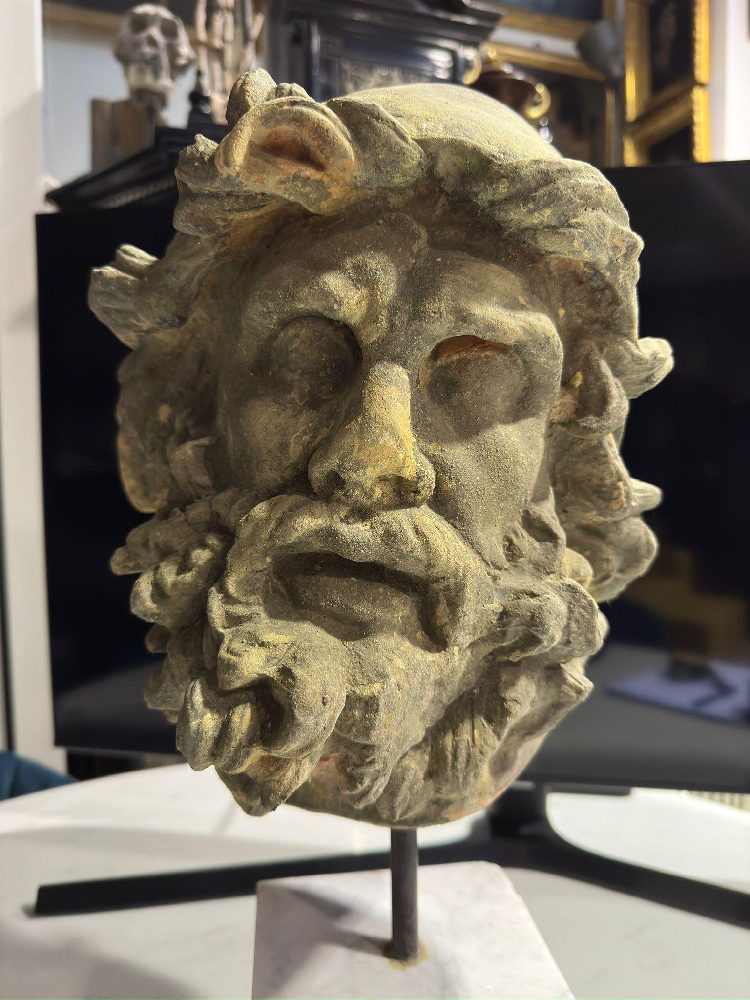  ULYSSES HEAD IN TERRACOTTA - ODYSSEY FROM THE POLYPHEMUS GROUP 20th century

Terracotta head, handmade in Tuscany.
The head is part of the sculptural group found in 1957 in a cave in Tiberius' villa in Sperlonga.

HEIGHT 60 cm
WIDTH 27 cm
DEPTH 32