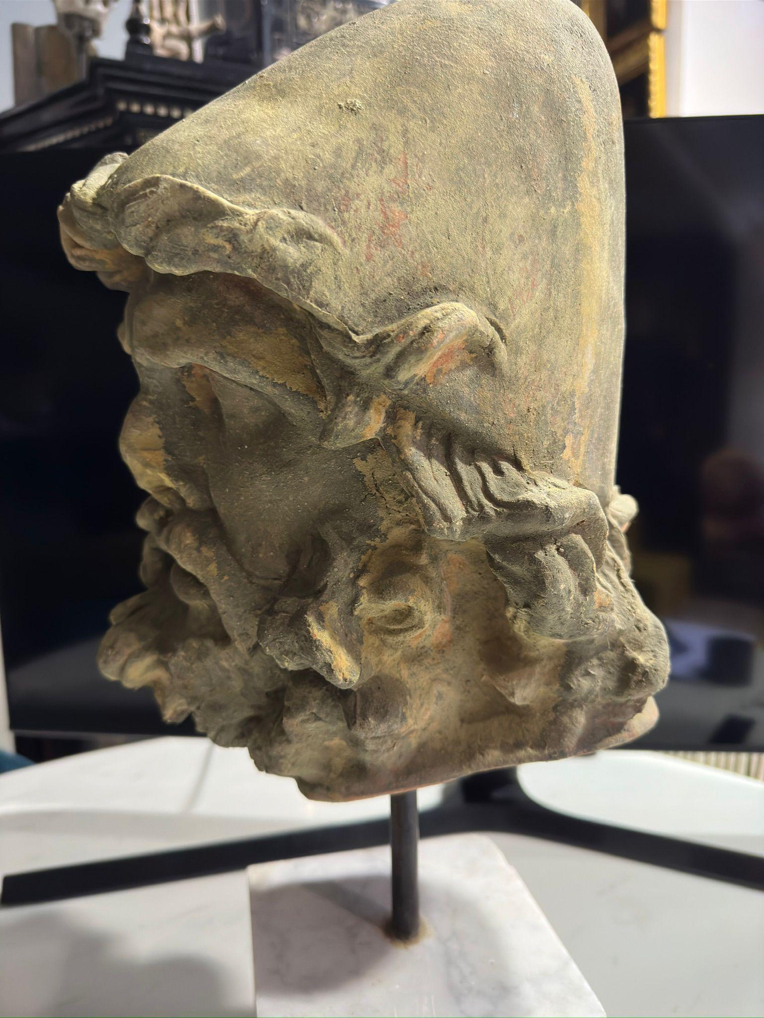 Italian ULYSSES HEAD IN TERRACOTTA - ODYSSEY FROM THE POLYPHEMUS GROUP 20th Century