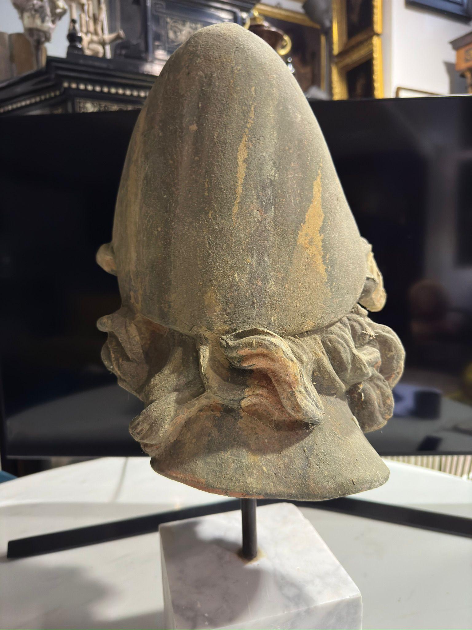 Hand-Crafted ULYSSES HEAD IN TERRACOTTA - ODYSSEY FROM THE POLYPHEMUS GROUP 20th Century