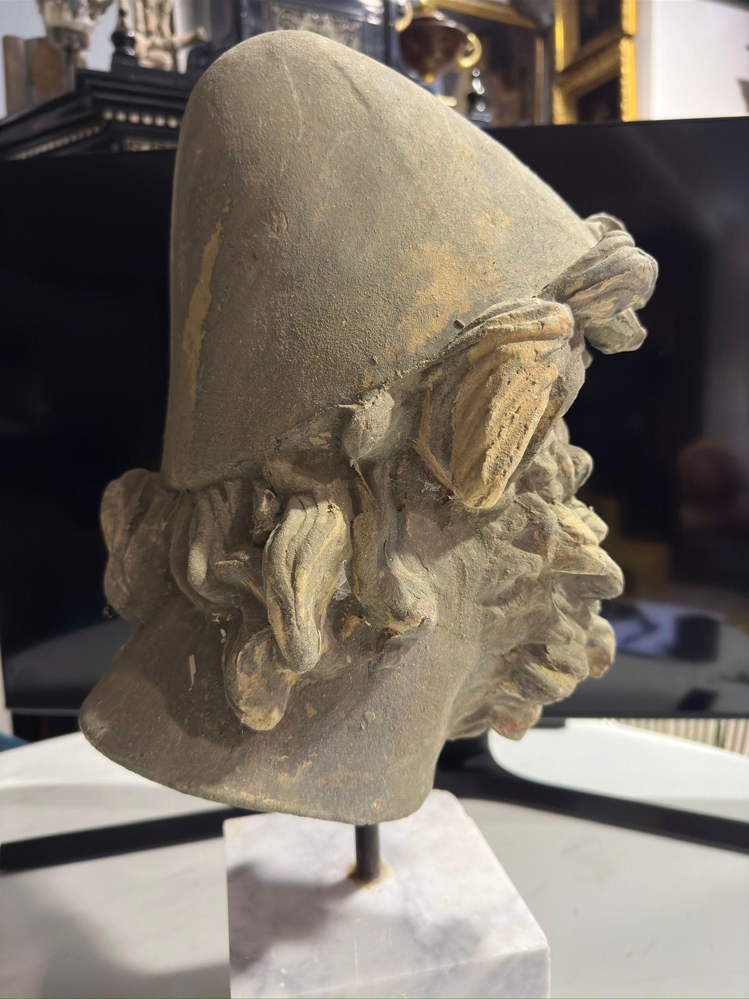 Terracotta ULYSSES HEAD IN TERRACOTTA - ODYSSEY FROM THE POLYPHEMUS GROUP 20th Century