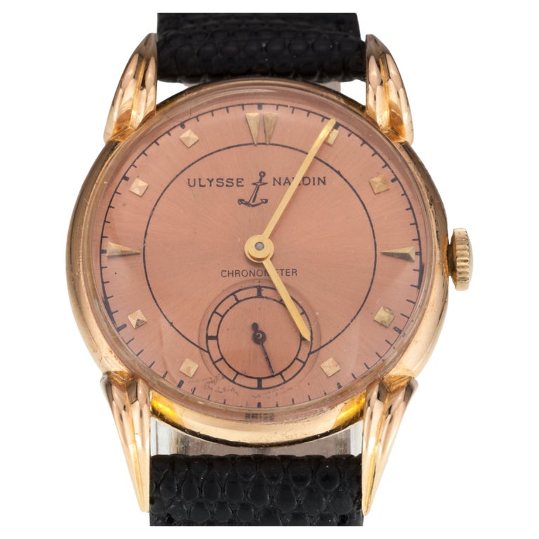 Ulysses Nardin 18k Rose Gold Chronometer Manual Wind Watch w