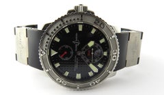 Ulysses Nardin Maxi Marine Diver Chrono 1846 Black Dial Strap 263-33-3/92 Watch