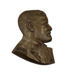 Ulysses S. Grant Bronze Portrait Wall Plaque