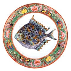 Ulysses S. Grant Chinese Export Porcelain Fish Plate