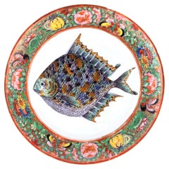 Ulysses S. Grant Chinese Export Porcelain Fish Plate