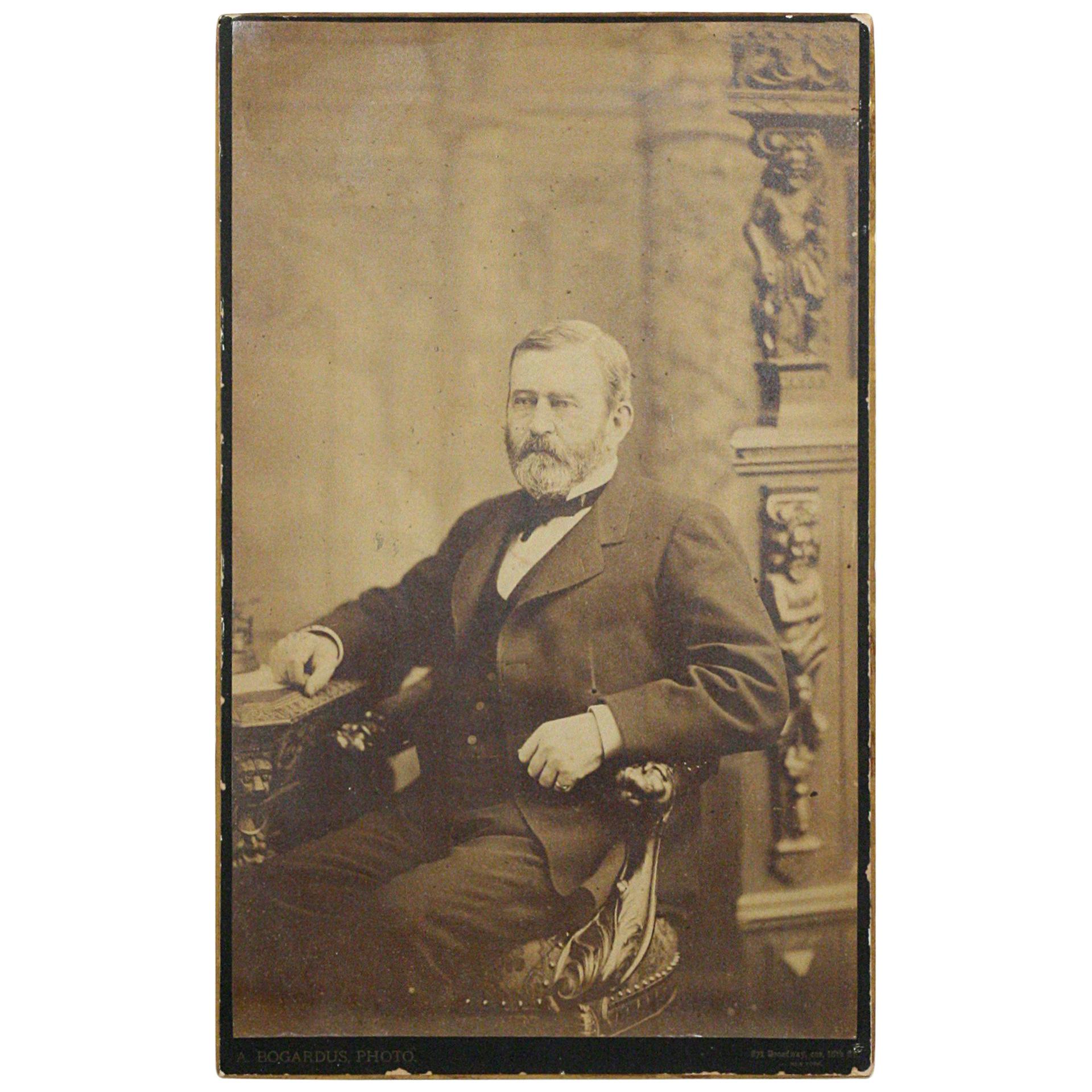 Ulysses S. Grant, grande photographie albumen sur carte d'Abraham Bogardus