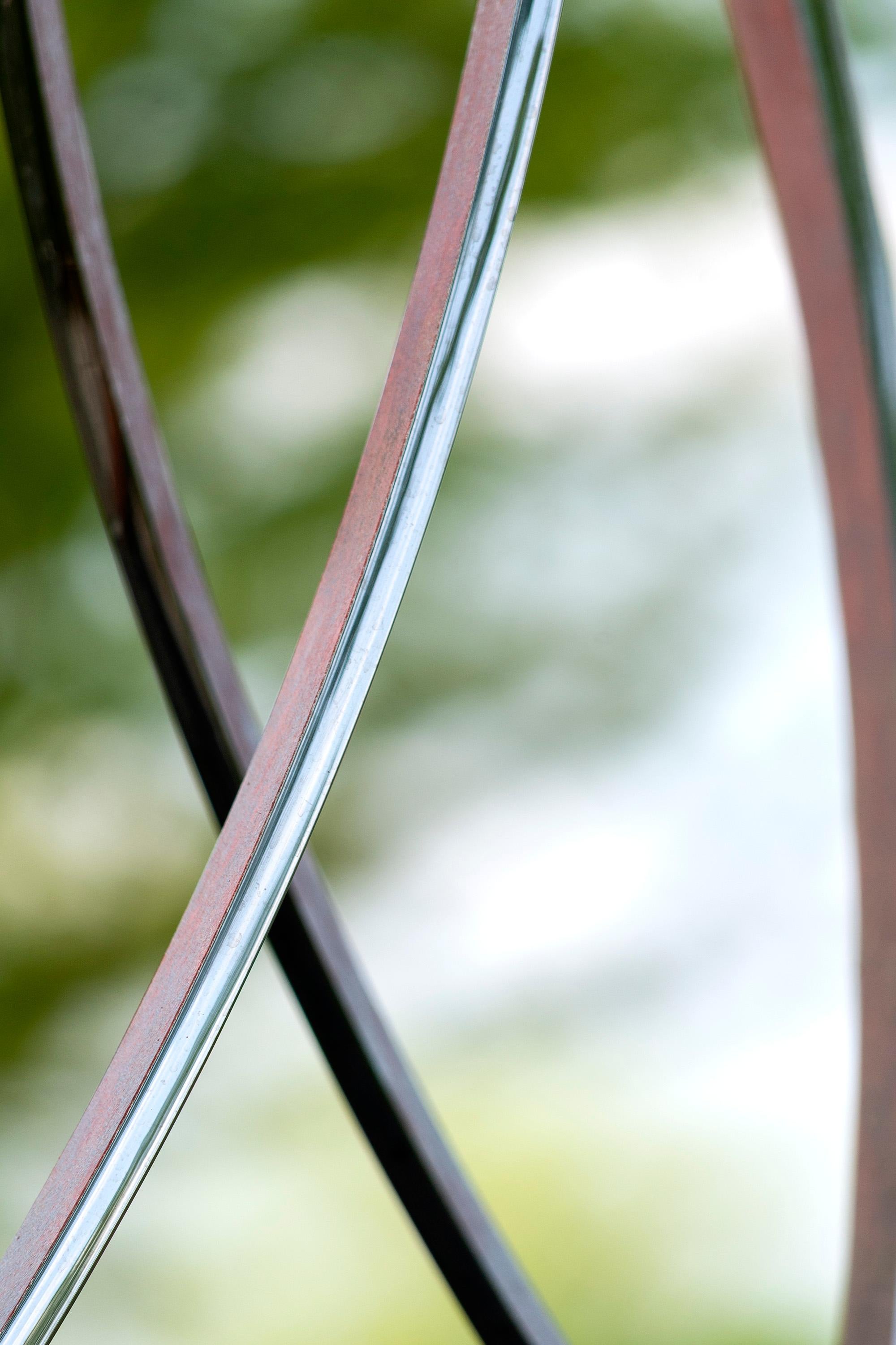 Bonfire AP/20 - abstract, polished, patinated stainless steel, outdoor sculpture For Sale 1