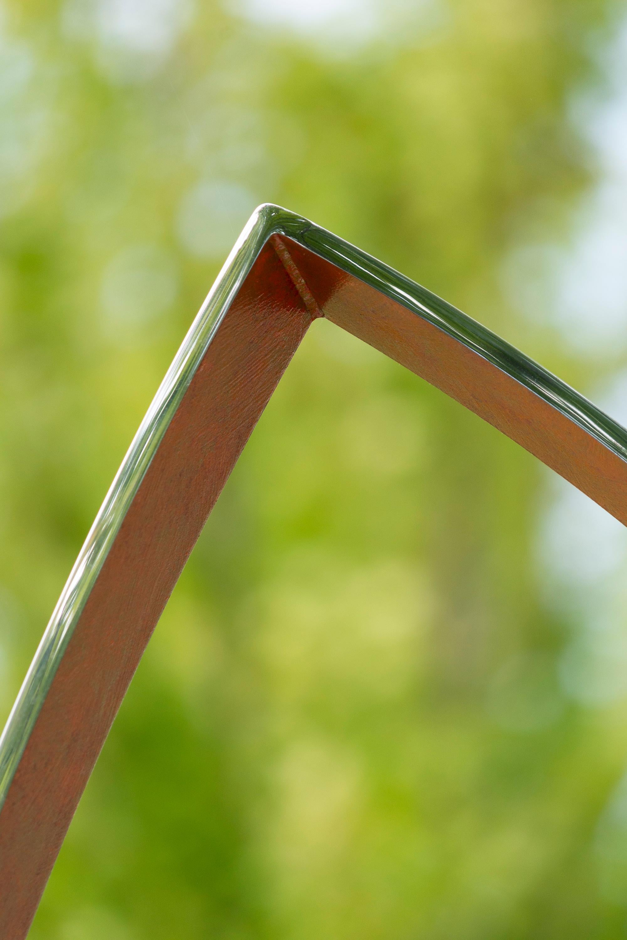 Bonfire AP/20 - abstract, polished, patinated stainless steel, outdoor sculpture For Sale 3
