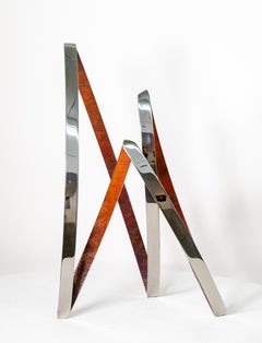 Bonfire Minor 2/30 - Abstract, Sculpture, Polished, Patinated, Steel