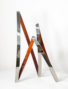 Bonfire Minor 30.07. – zeitgenössische, abstrakte, polierte Skulptur aus Edelstahl