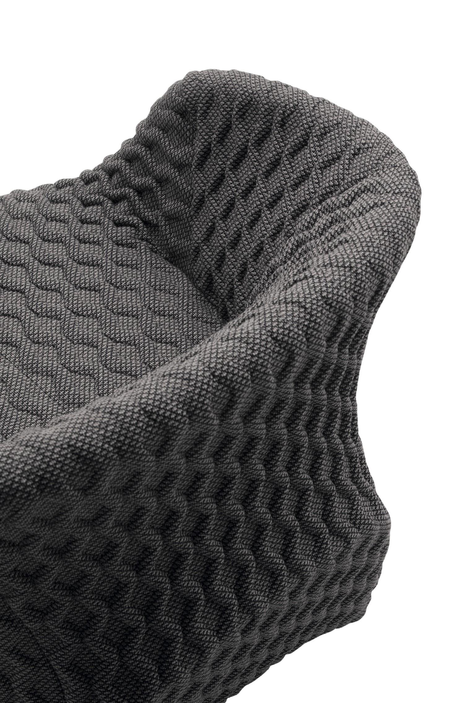 Uma Armchair in Textured Gray Fabric by Busnelli (Moderne) im Angebot