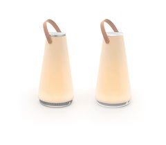 Lanterne Uma Sound en aluminium et brun clair par Pablo Designs