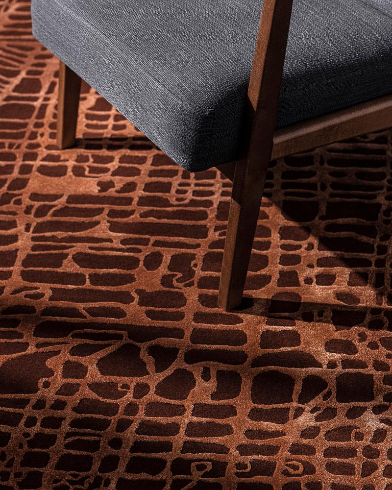 Uma Terracotta Rug by Volver Studios For Sale 12