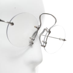 UMA WANG RIGARDS light tinted frameless silver stainless steel sunglasses