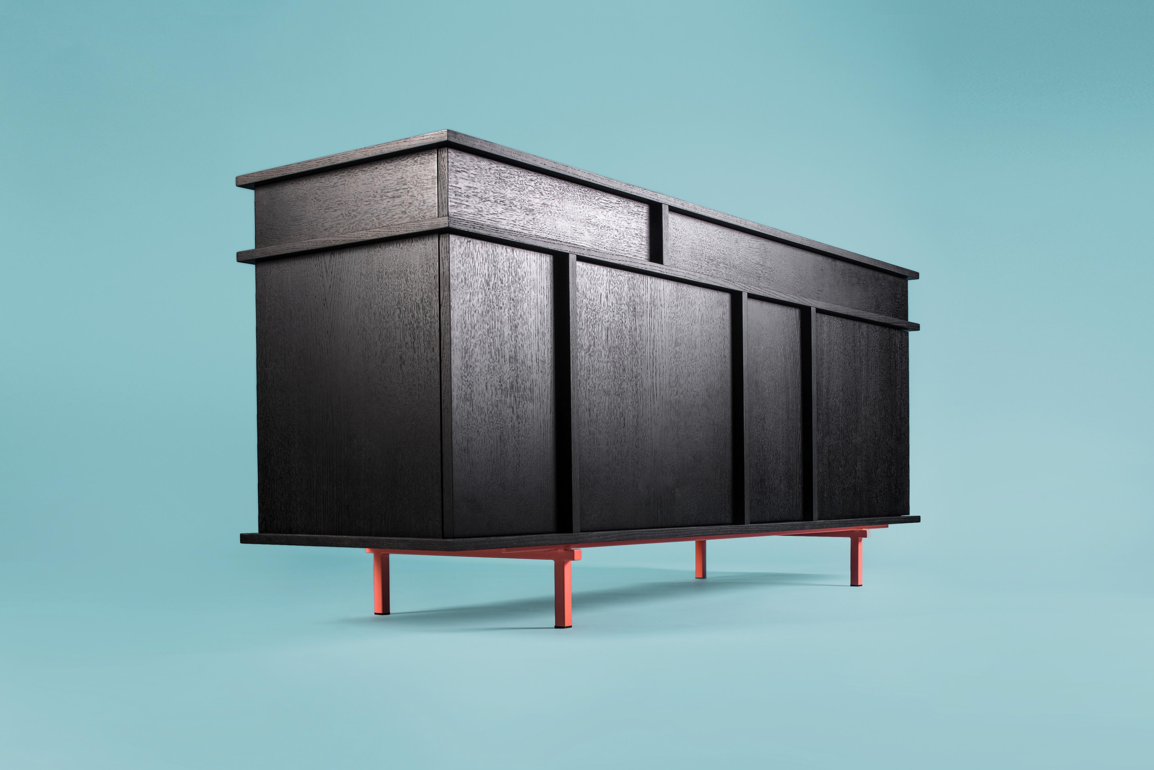 UMAMI U1 black oak cabinet by Phormy
Dimensions: D 46 x W 162 x H 83 cm.
Materials: Oak, powder coated steel base.

Different materials and sizes available.

UMAMI, (or umame, from jap. ? ?) - one of the five basic tastes recognized by man.