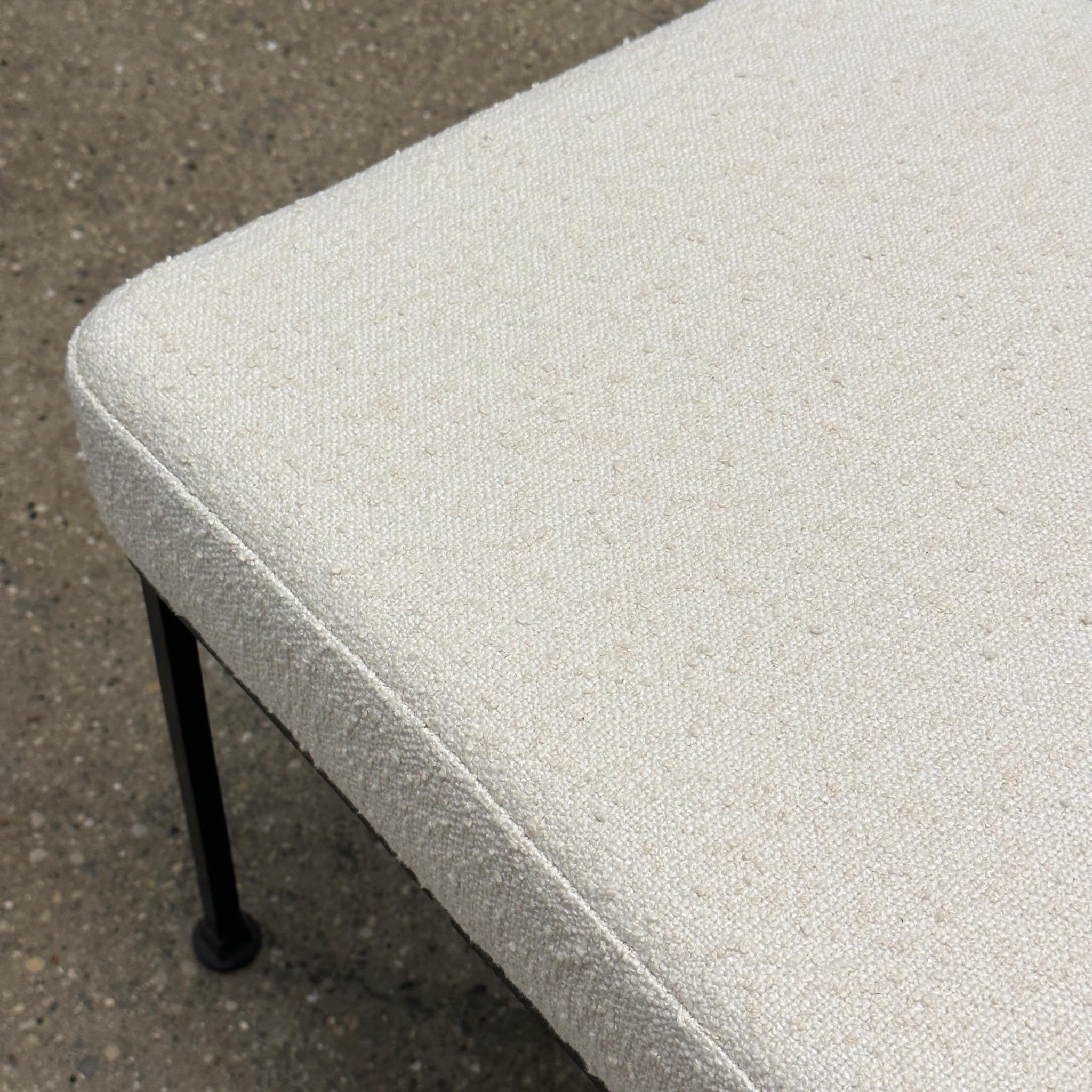 Umanoff Style Iron Side Stools in Boucle In Good Condition For Sale In Chicago, IL