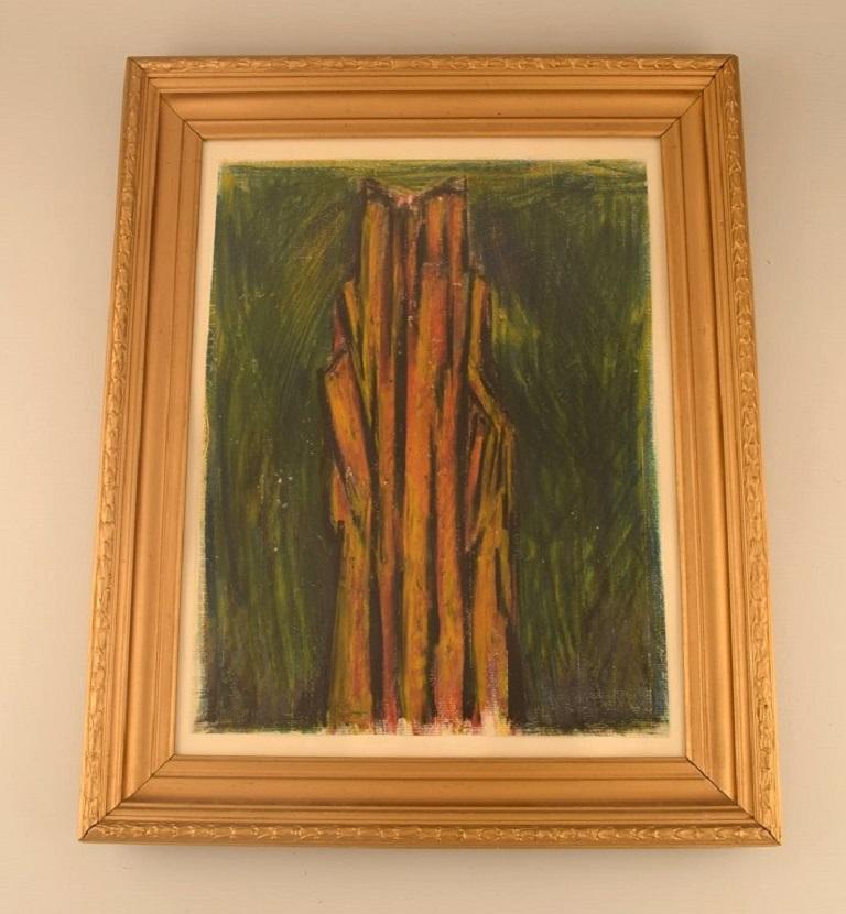 Umar Tell (1927-2007), Sweden. Mixed media on paper. 1960s / 70s.
Visible diemesions: 46 x 35 cm.
Total dimensions: 50 x 38 cm.
The frame measures: 6.5 cm.
In excellent condition.