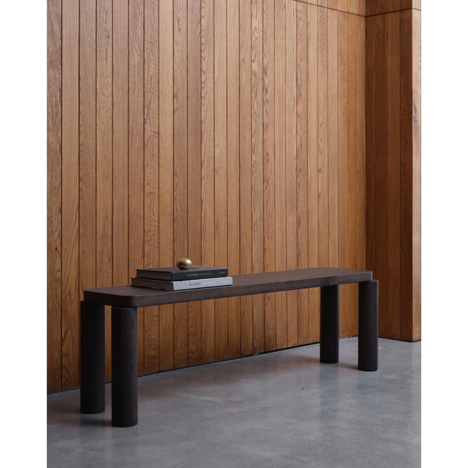 Post-Modern Umber Offset Bench by Resident For Sale