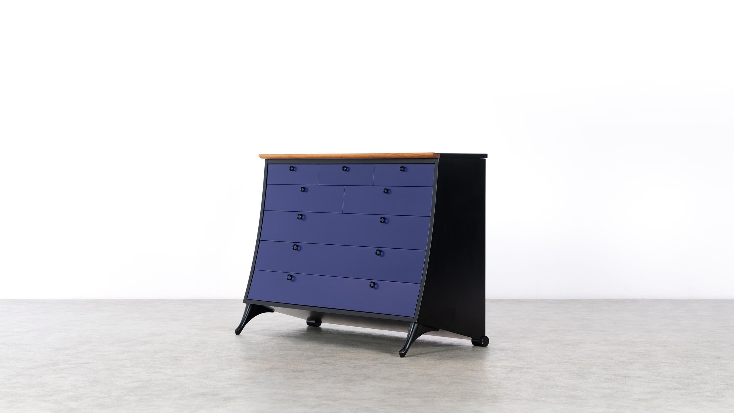 Umberto Asnago, Chest of Drawers, Sideboard Credenza, 1982 for Giorgetti, Italy 11