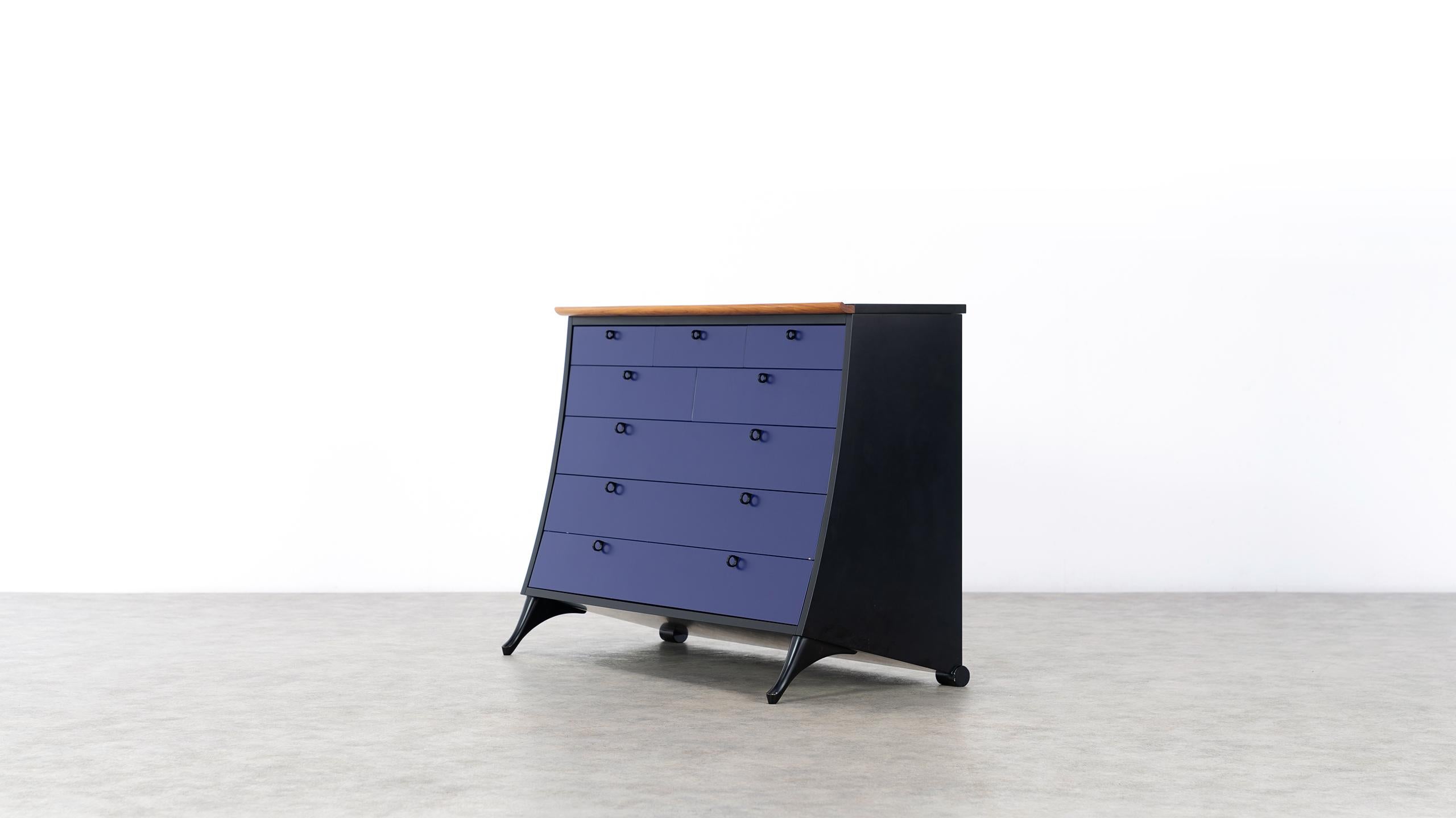 Modern Umberto Asnago, Chest of Drawers, Sideboard Credenza, 1982 for Giorgetti, Italy