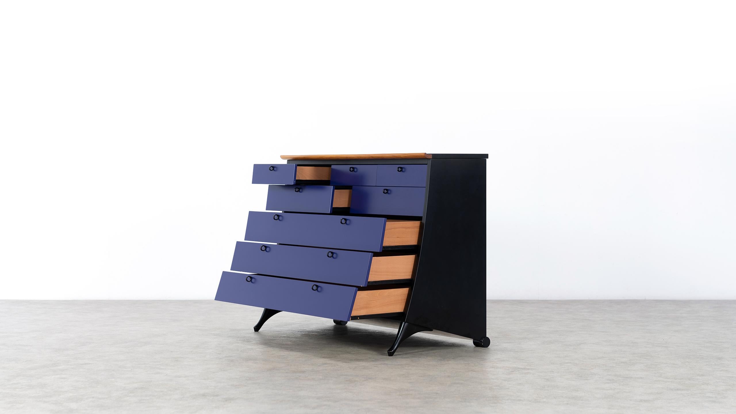 Italian Umberto Asnago, Chest of Drawers, Sideboard Credenza, 1982 for Giorgetti, Italy
