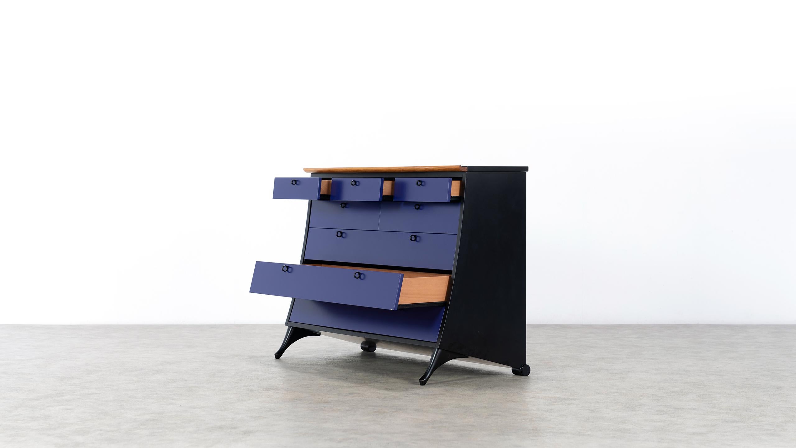 Umberto Asnago, Chest of Drawers, Sideboard Credenza, 1982 for Giorgetti, Italy In Good Condition In Munster, NRW