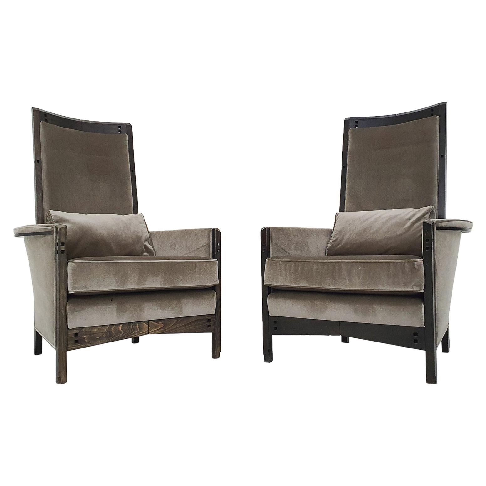 Umberto Asnago for Giorgetti "Peggy 63970" Lounge Chairs, Set of 2, Italy 1990