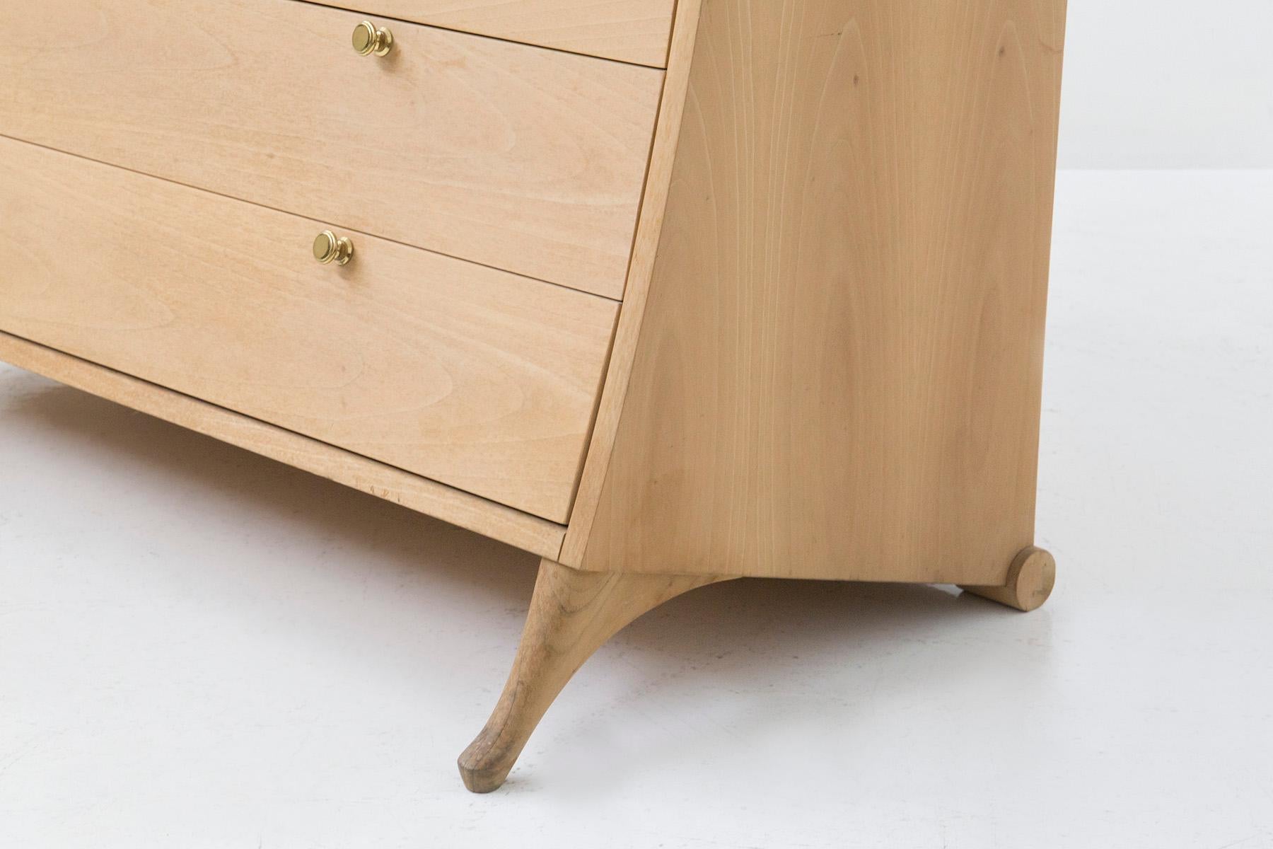 Late 20th Century Umberto Asnago for Giorgetti, Postmodern Italian chest of drawers For Sale