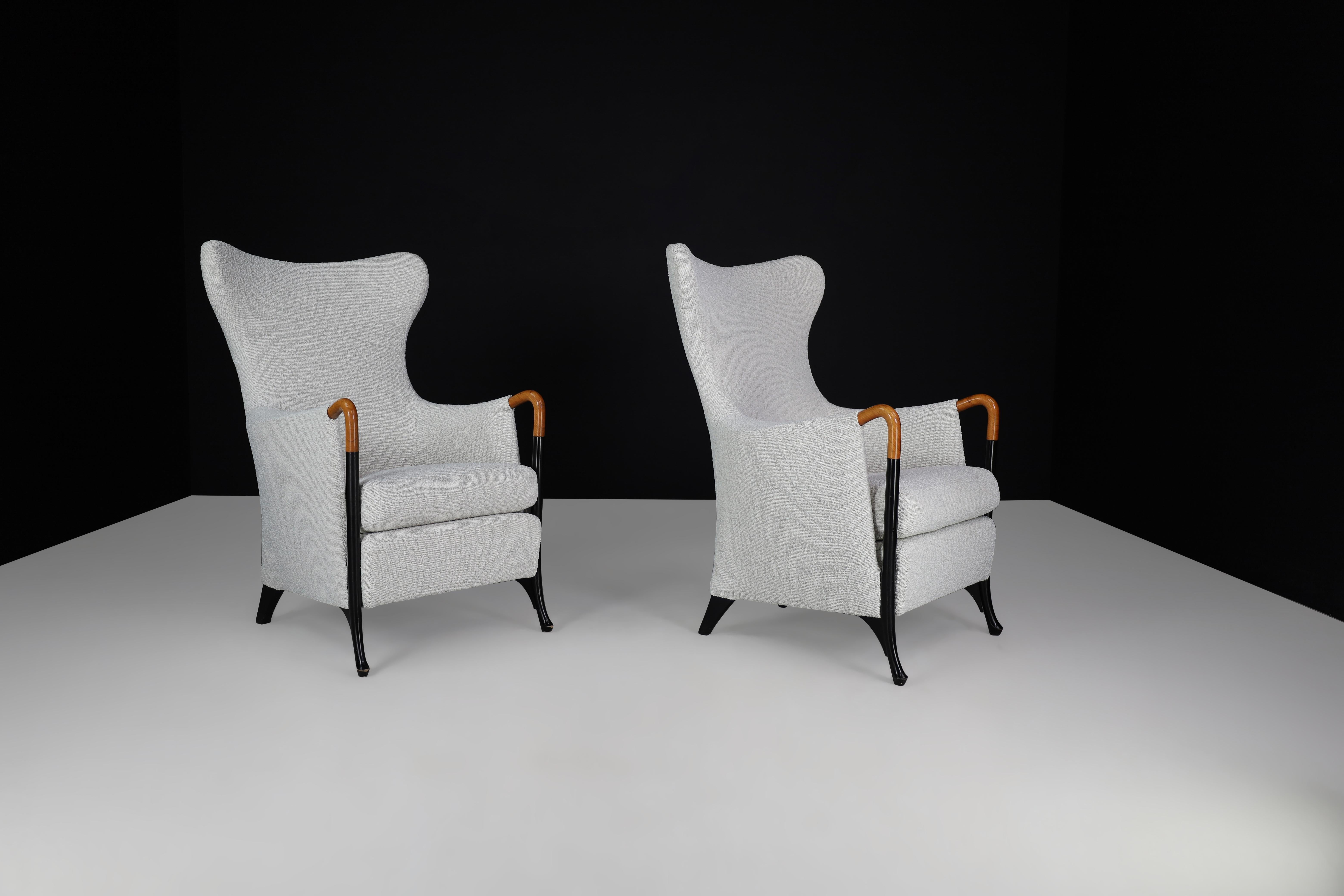 Umberto Asnago Highback Chairs for Giorgetti-Progetti Italy, 1980s For Sale 6