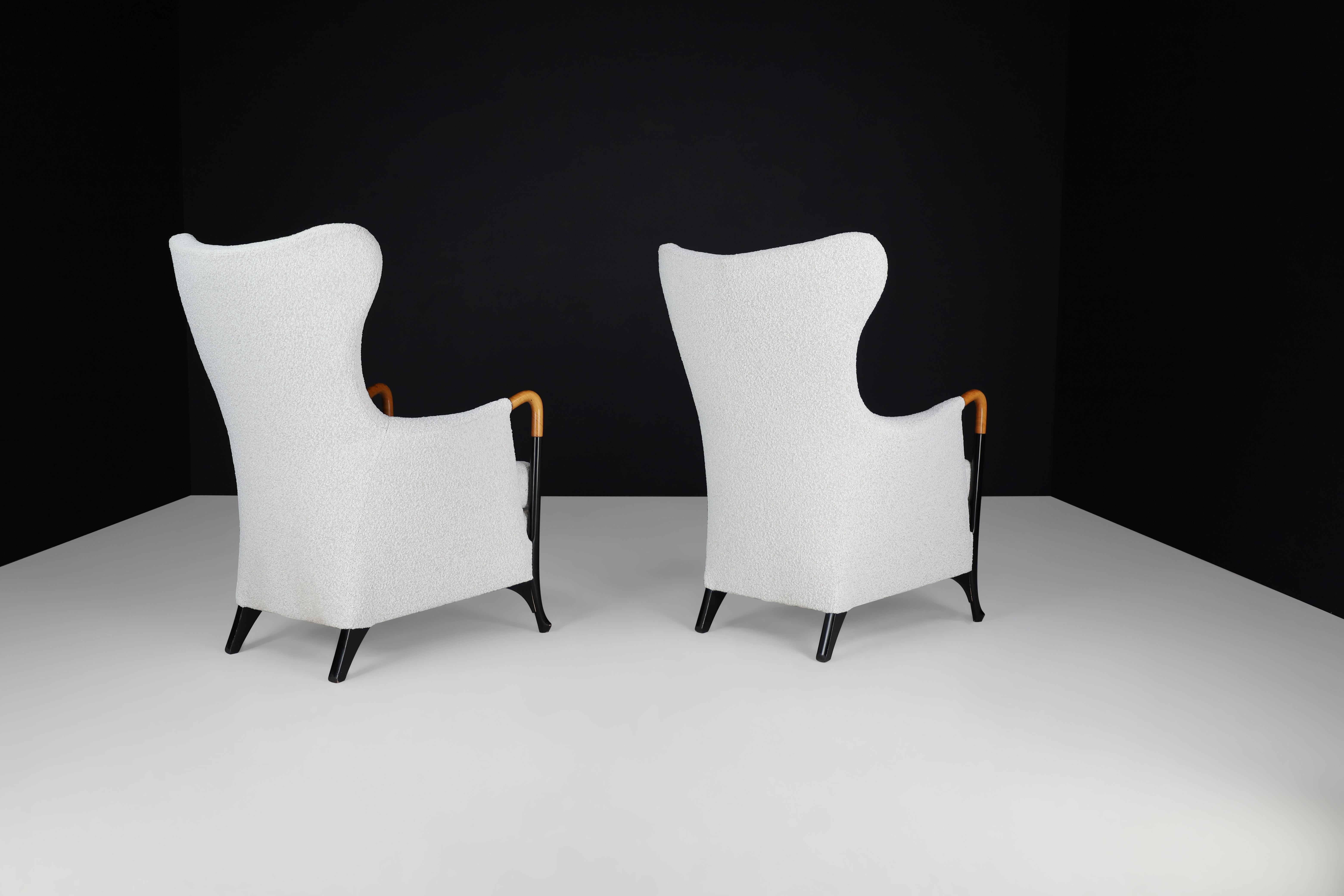 Umberto Asnago Highback Chairs for Giorgetti-Progetti Italy, 1980s For Sale 7